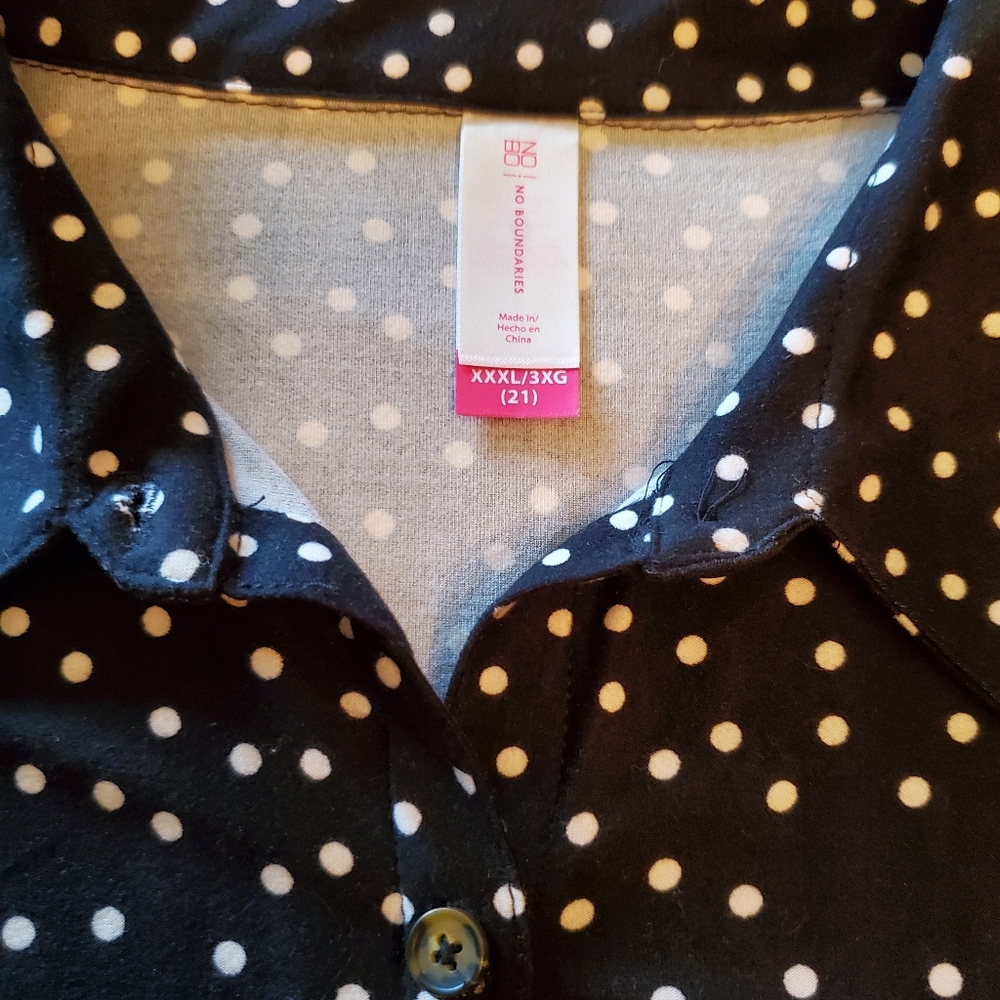 Black with white polka dot sleeveless super soft summer dress